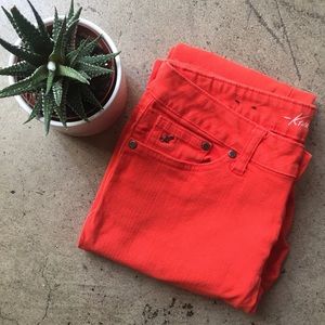 Coral Kenneth Cole Straight Leg Jeans